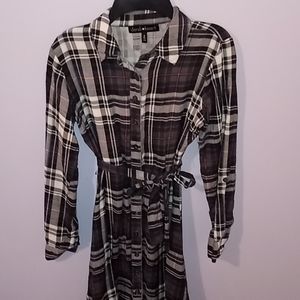 Plaid mid length dress